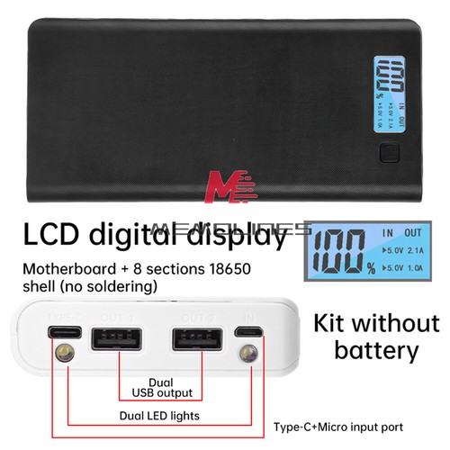 18650 battery box lcd mobile - 8*18650,