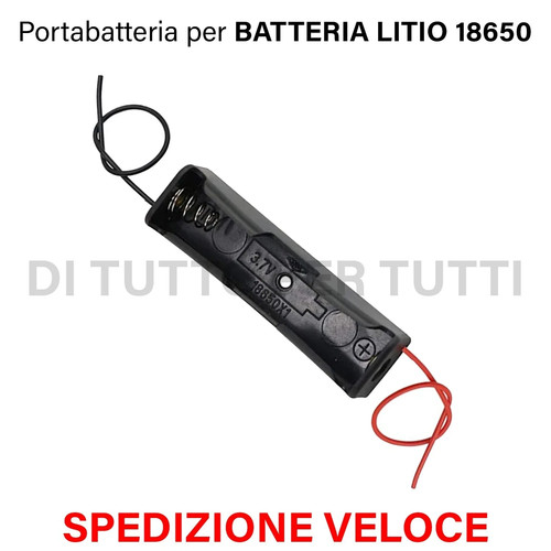 Portabatteria per 18650 - portabatteria, litio
