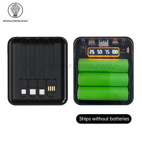 Scatola batteria 3x18650 - , led